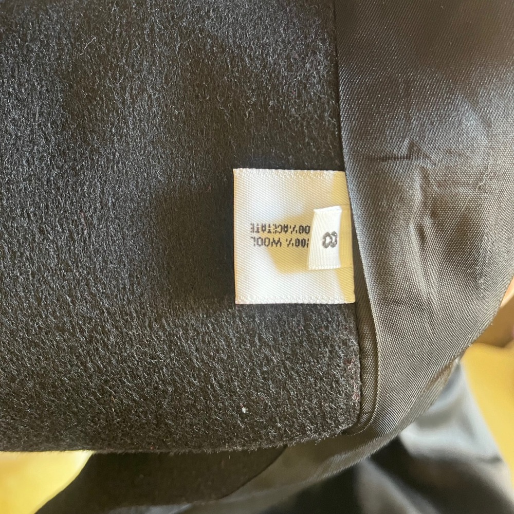 Vintage Forecaster Boston Hooded‎ Wool Coat Black Minimalist Size 8 USA - Picture 8 of 8
